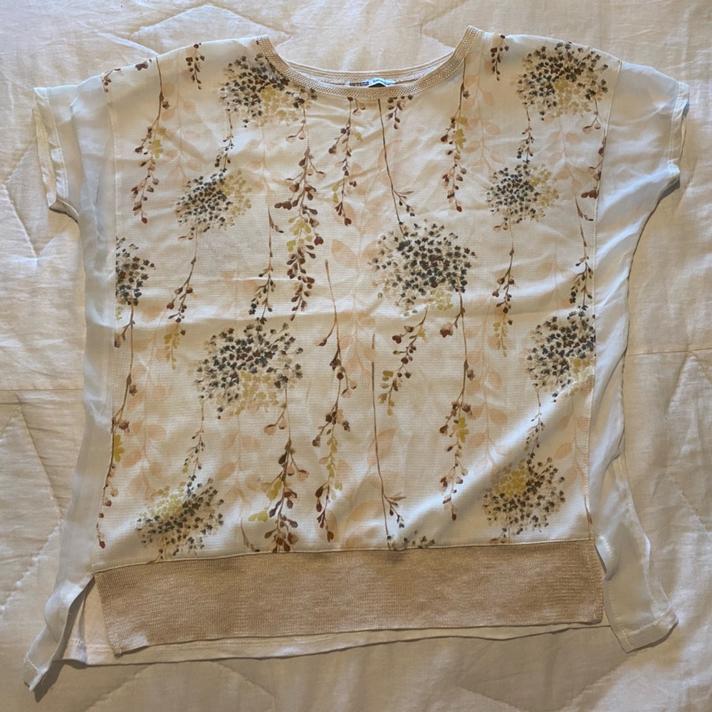 Zara Cream Floral Blouse